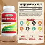 Best Naturals Huperzine A 400 mcg Per Serving- 240 Tablets, Gluten Free and Non-GMO