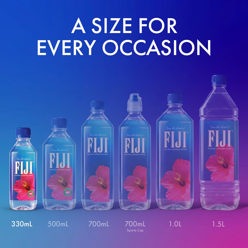 FIJI Natural Artesian Bottled Water 330mL / 11.15 Fl Ounce (Pack of 24)