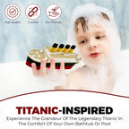 The Original 6 inch Floating Titanic Bath Toy from Tubtastic with free large Iceberg. Bath toy, Pool toy, RMS Titanic.