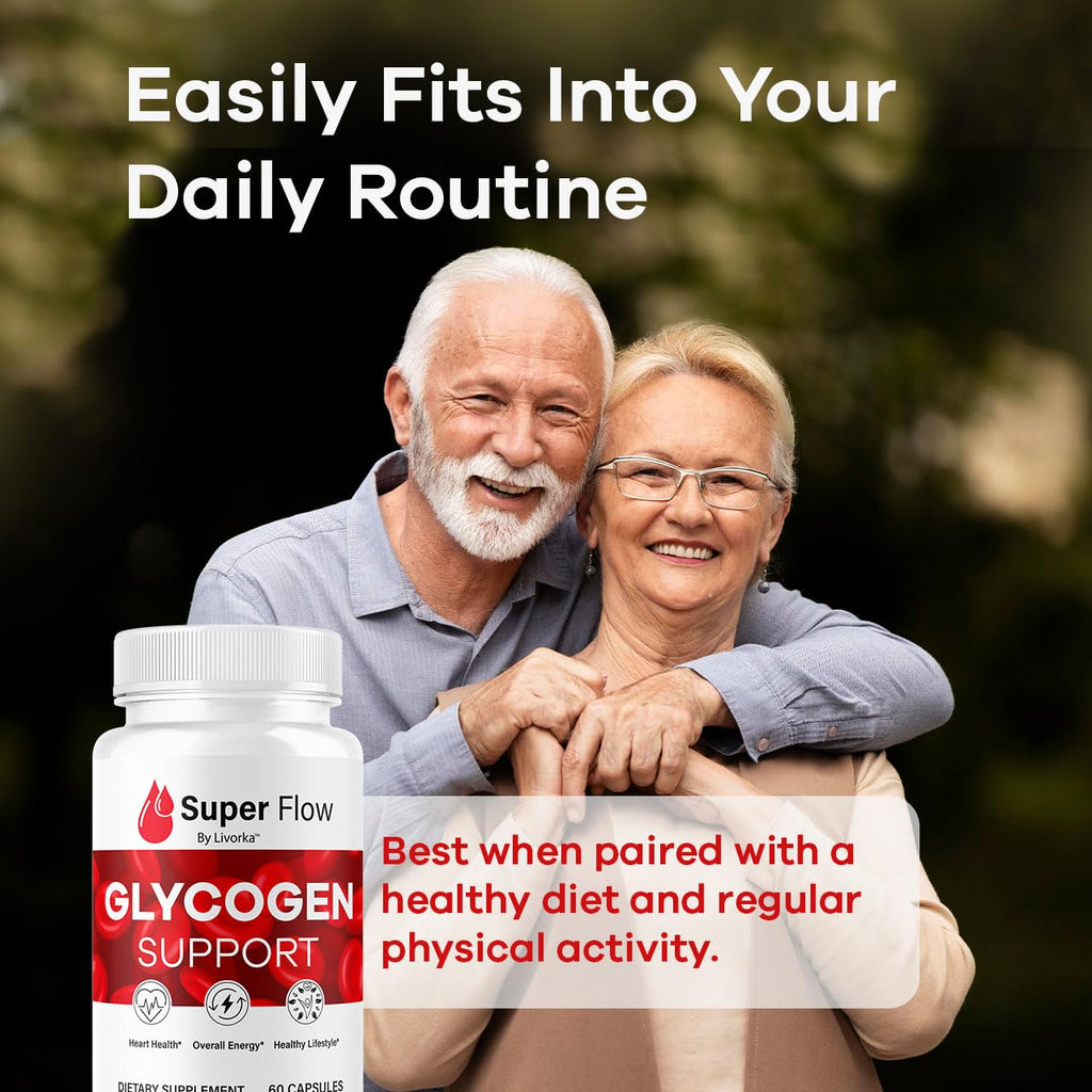 Super Flow Glycogen Capsules - Official SuperFlow Advanced Glycogen Support Pills - Maximum Strength, Natural Formula Vitamins for Overall Health & Wellness Reviews, 60 Capsules for 1 Month