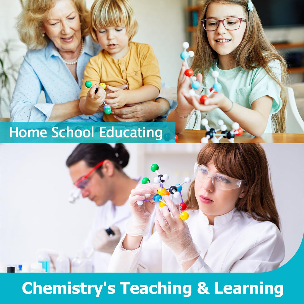 YCHOULEK Molecular Model Kit, 240 Pcs Organic Molecular Chemistry Set, Atom Element Model Kit for Lessons in Chemistry, Molecular Structures Building kit, Ochem Science Gift for Teachers and Students