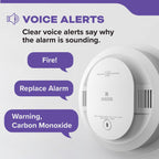 Kidde Smoke and Carbon Monoxide Detector, Hardwired with 10-Year Battery Backup, Voice Alerts, LED Status Lights, Interconnected, 85 dB Alarm, 5 inches, 30CUA10-V, 1 Pack