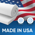 AK TRADING CO. AK-Trading Upholstery High Density 2" Height x 24" Width x 72" Length-Home or Commercial Use Seat Replacement Cushion-Made in USA Foam