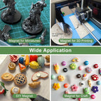 rhinocats 200Pcs Small Round Magnets,3x3mm Mini Magnets for 3D Printing,Miniatures,Office, DIY, Crafts and Science