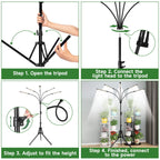Garpsen Grow Lights for Indoor Plants, 5 Heads Grow Light with Tripod Stand