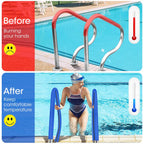 Pool Handrail Cover, 4 Feet Swimming Pool Hand Railing Covers with Zipper Slip Resistant Anti-Scald Safety Rail Grip Handles Sleeve for Swimming Pools Inground Ladder Hand Rail Grips-Blue