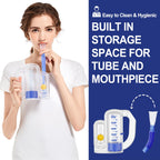 Breathing Exercise Device for Lungs, Lung Exerciser Device – 5000ml Volumetric Deep Breathing Trainer with Flow Rate Indicator for Respiratory Health & Recovery