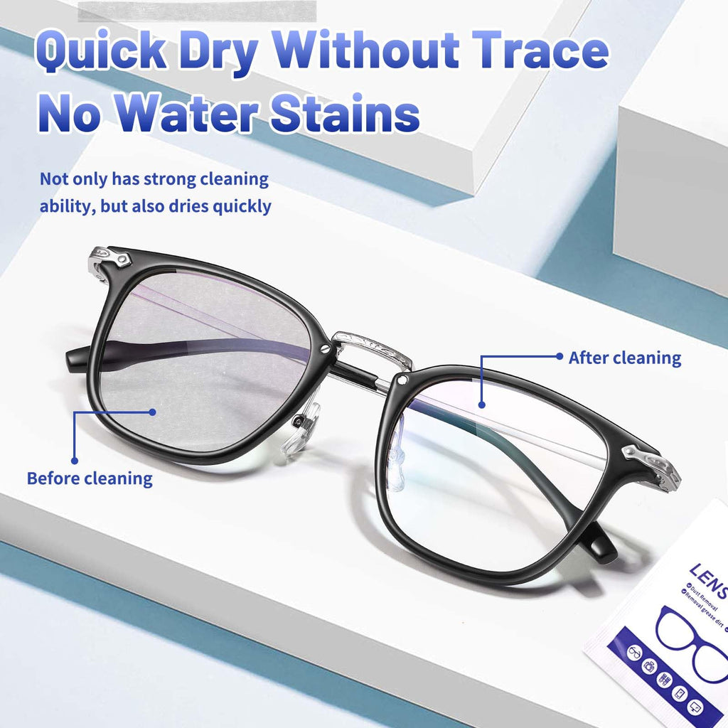 Icepac Lens Wipes for Eyeglasses - 500 Pre-Moistened Individual Wrapped Eye Glasses Cleaning Wipes | Glasses Cleaner Safely Cleans Glasses, Sunglasses, Phone Screen, Electronics & Camera Lens