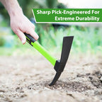 NAUKII 15inch Gardening Pick Durable and Comfortable Handle Garden Tool for Flower Work