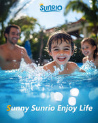 Sunrio Metal Pro 8ft X 30in Round Pool Durable Steel Frame Above Ground Pool for Outdoor Backyard Swimming Pool Suitable Friends Family Adults Kids