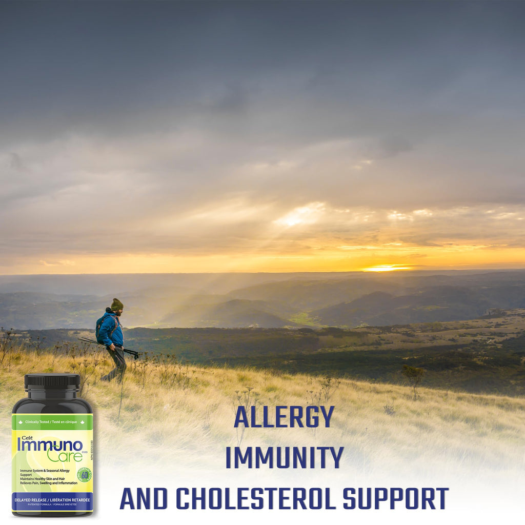 Celt Immunocare 60 v-caps - Potent Seasonal Allergy Blend - Adult Immunity Support - Cholesterol Modulator - Plant Sterols Ultra Strength - 7 Key Immunity Enhancing Ingredients