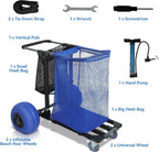 Aomedeelf Beach Cart with Balloon Wheels for Sand, Maximum Capacity 220 lbs