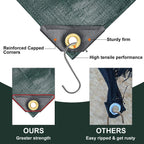 Patiobay Tarp 20x20 Feet, 16 Mil Large Waterproof Tarps Heavy Duty with Brass Grommets, Thick Plastic Tarp, UV Resistant Tear&Fade Resistant, Reinforced Edges for Outdoor Pool Car Camp Tent