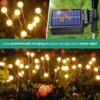 vignuto Solar Lights Outdoor Waterproof 4 Pack of 32 LEDs Garden Patio Firefly Decoration Unique Gifts Women Grandparents