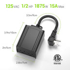 BN-LINK Outdoor 24-Hour Mechanical Timer Outlet, 2 Grounded Outlets, 2 Pack