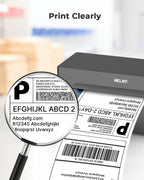 Nelko Genuine 4x6 Direct Thermal Shipping Label (Pack of 500 Fan-Fold Labels), 4x6 Thermal Labels for Nelko PL70E Shipping Label Printer, Perforated and Strong Adhesive, Commercial Grade