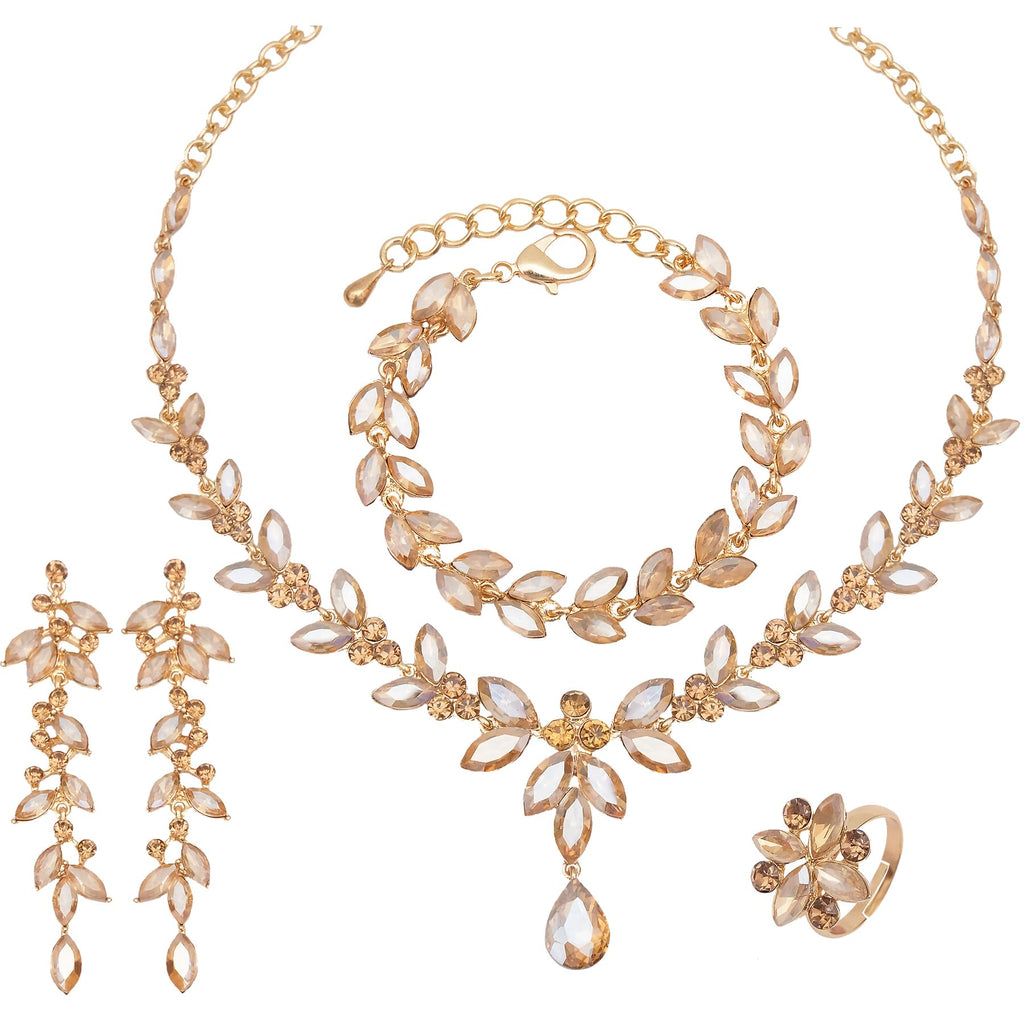 CSY Elegant Bridal Jewelry Sets Wedding Prom Homecoming Gown Accessories