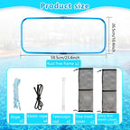 Pool Skimmer Screen Guard, Anti Rust Swimming Pool Skimmer Leaf Guard Net Blocker for Inground Above Ground Vinyl Lined, Pool Skimmer Leaf Catcher with Fine Mesh & Ultra Fine Mesh Easy to Install