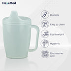 HaseMed Adult Sippy Cup with Easy-Grip Handle & Spout Lid, 8.5 oz – Lightweight & Spill-Resistant Mug for Seniors & Adults, Use for Hot & Cold Beverages, Travel & Home - 1 Pack