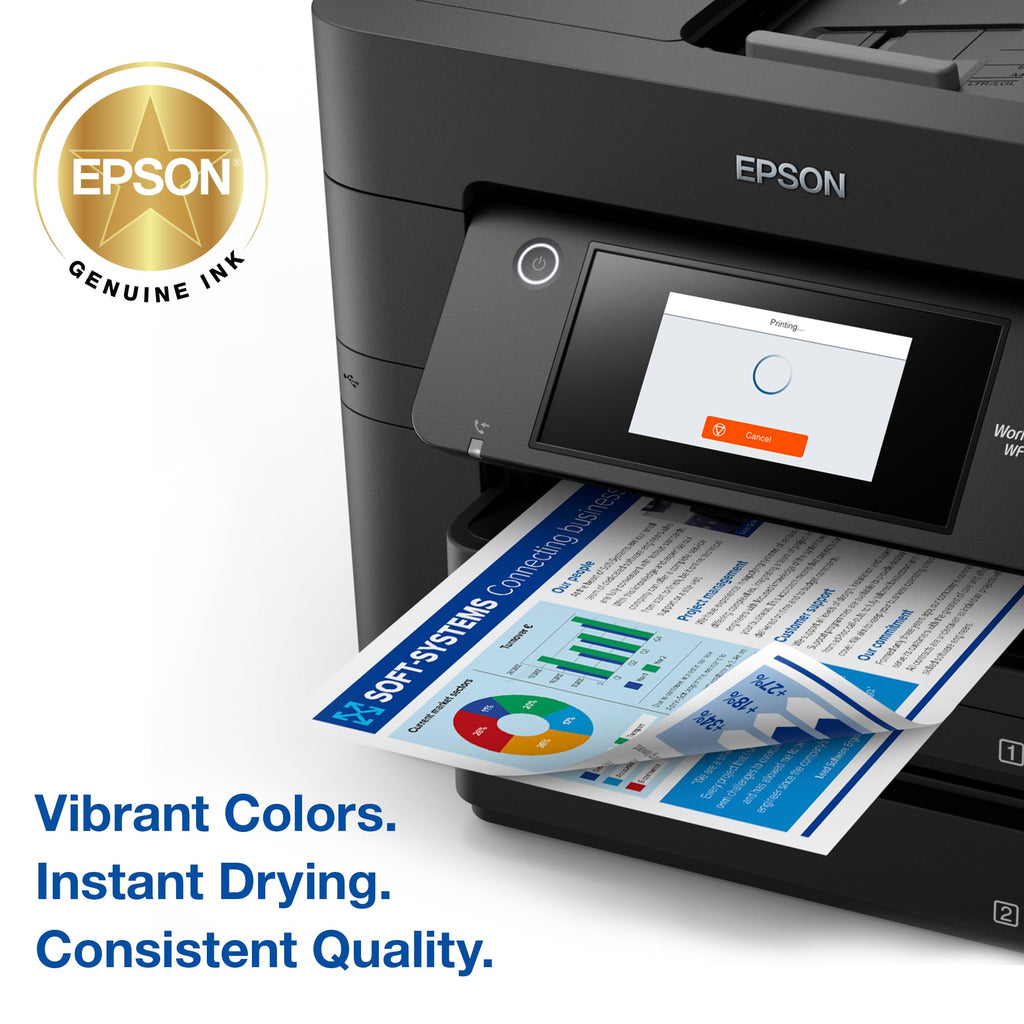 EPSON 822 DURABrite Ultra Ink Standard Capacity Black & Color Cartridge Combo Pack (T822120-BCS) Works with WorkForce Pro WF-3820,3823, 4820, 4830, 4833, 4834