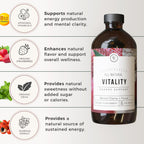 Rowe Casa Organics Vitality Energy Support with Strawberries, 16 Fl Oz