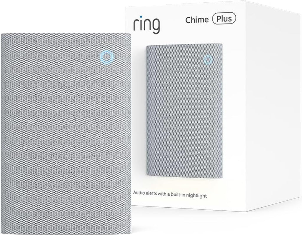 Ring Chime Plus (newest model) — Crisp, clear audio alerts for select Ring devices, built-in night-light, customizable tones, easy plug-in setup, White