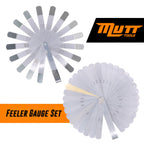 Mutt Tools Feeler Gauge Set Metric and Inch for Valves, Spark Plug Gap Tool