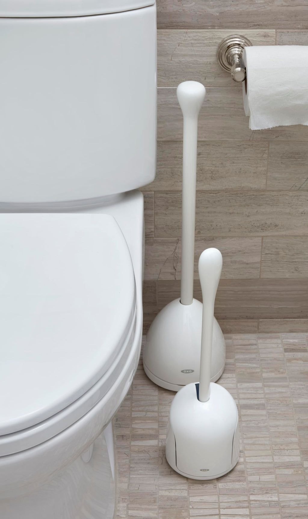 OXO Good Grips Compact Toilet Brush & Canister with Automatic Canister Door