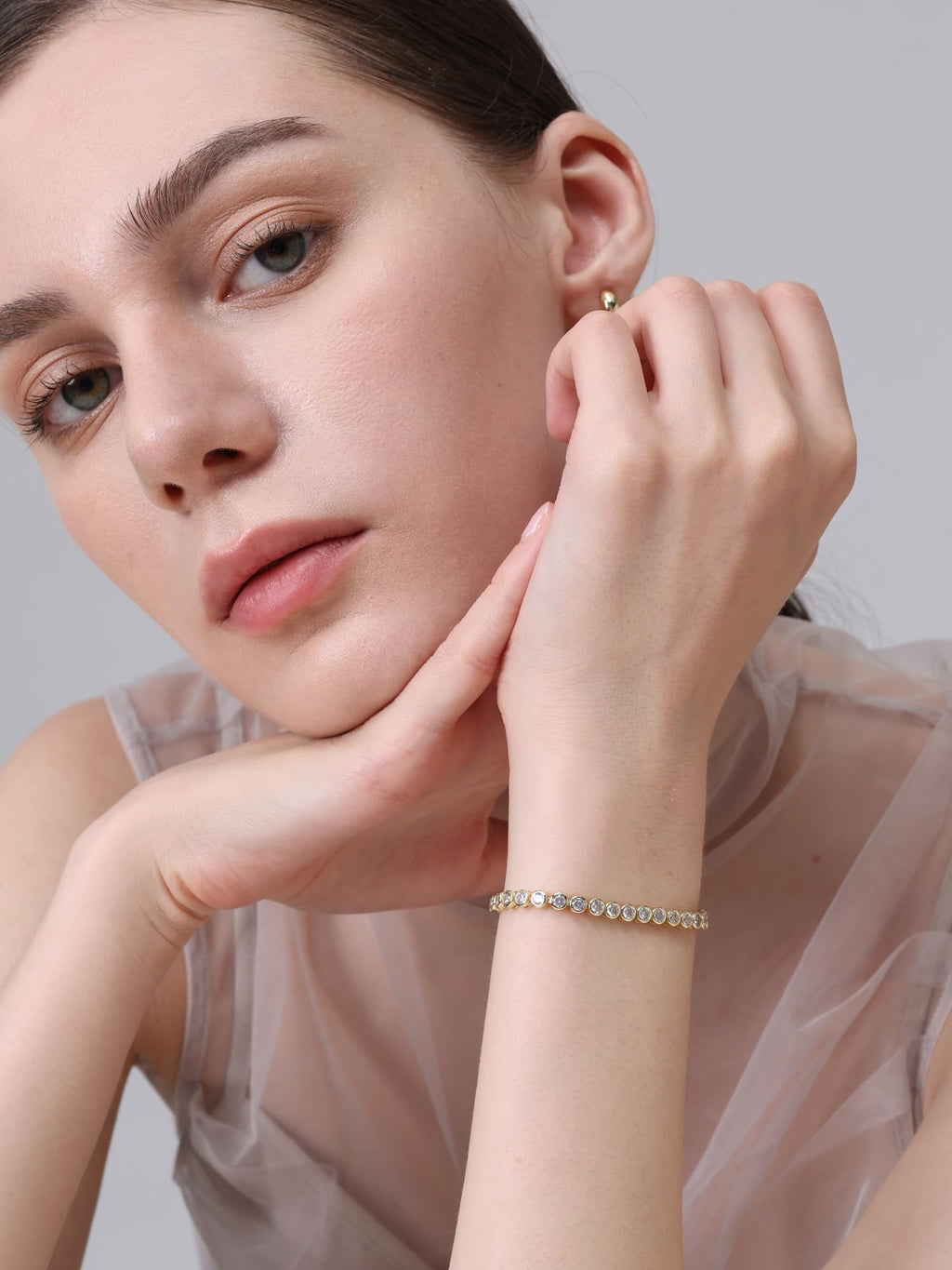 Pearich 14k Gold Filled Tennis Bracelets