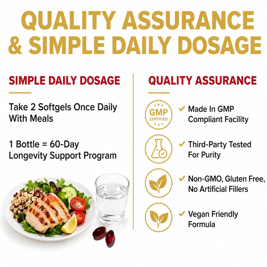 Urolithin A Supplement 2500mg with NAD+, Resveratrol, CoQ10 & PQQ, High Potency 5-in-1 Longevity Formula, Mitochondrial Support for Healthy Aging, Energy & Muscle Strength, 120 Softgels
