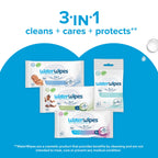 WaterWipes Sensitive+ Newborn & Baby Wipes, 3-In-1 Cleans, Cares, Protects, 99.9% Water, Unscented & Hypoallergenic, 720 Count (12 Packs)