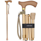 Switch Sticks Folding Walking Cane For Women & Men - Adjustable 32-37 In, Lightweight With Ergonomic Wood Handle, Slip-Resistant Rubber Tip Supports 264 Lbs - Canes For Women For Stability (FSA/HSA)