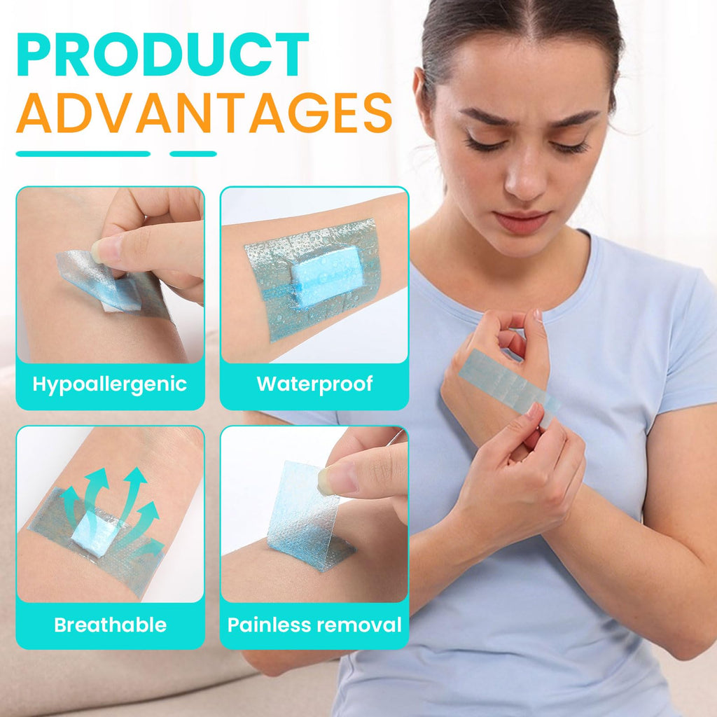 3 Rolls Soft Silicone Tape,Pre - Cut Waterproof Medical Tape Mouth Tape