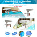 NICENICY Pool Waterfall for Above Ground Pools, Swimming Pool Waterfall Fountain, Smooth Flowing Pool Waterfall for Relaxation, Fits 1.2" to 4.7" Above-Ground Pool Frames