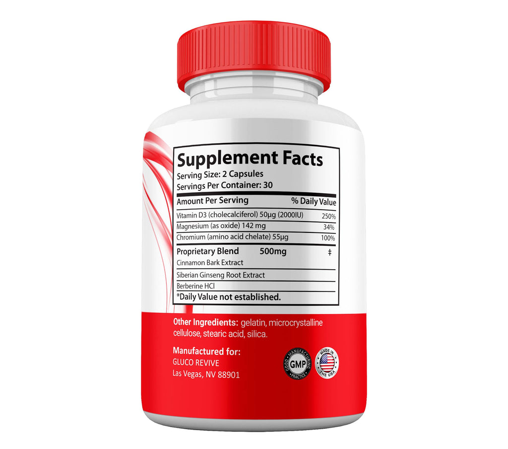 Shark Labs Gluco Revive Pills, Maximum Strength Formula with All Natural Ingredients, Gluco Revive Supplement, 5 Month Supply (5 Pack)