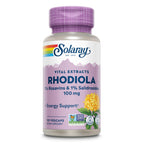 SOLARAY Rhodiola Root Extract 100mg - Rhodiola Rosea Supplement - Powerful Herbal Support for Women and Men with 1% Rosavins, 1% Salidrosides - Non GMO, Vegan, Lab Verified - 30 Servings, 30 VegCaps