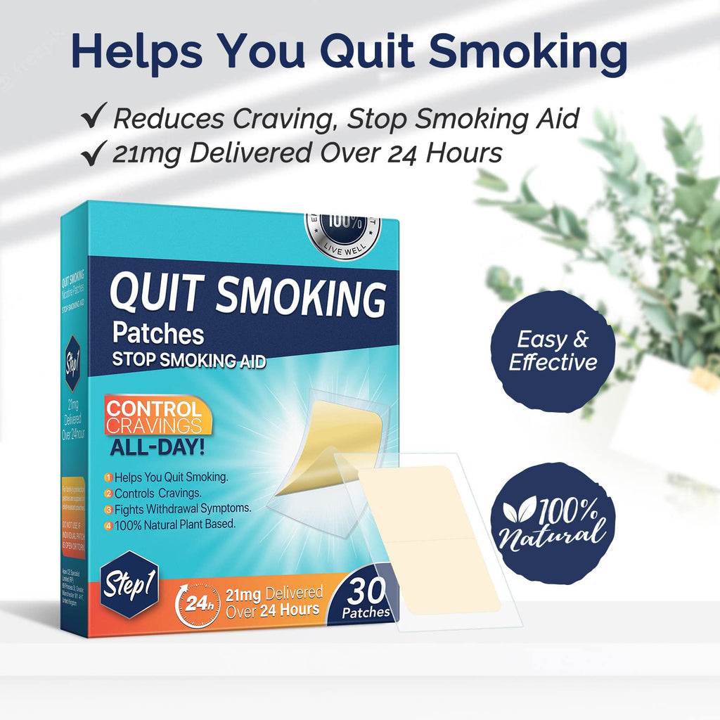 XWXUANYE 21 mg Step 1 Patches, Stop Patch, Aid, Easy and Effective Anti-Stickers, Best Product to Help Stop, 30 Patches