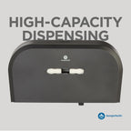 Georgia-Pacific Two-Roll Jumbo Jr. Toilet Paper Dispenser by GP PRO, Black, 59210, 22.1"W x 4.8"D x 12.1" H
