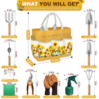 22Pcs Gardening Tools Set for Women Heavy Duty Garden Hand Tool Kit,Birthday Gifts for Mom Wife Grandma Beginner,Gardening Accessories with Sunflower Tote Bag/Shovel/RepottingMat/Plant Labels/Gloves