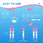 HEAL-CHECK 50 Count Pregnancy Tests with Cups, Bulk Pregnancy Test Strips for Detection at Home, Over 99% Accuracy, Individually Wrapped Fertility Tests, Extra-Wide 5mm HCG Tests, Pruebas De Embarazo