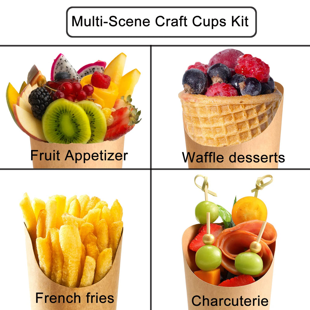 Disposable Charcuterie Cups 60 PCS with 200PCS Sticks and 60PCS Bags