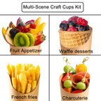 Disposable Charcuterie Cups 60 PCS with 200PCS Sticks and 60PCS Bags