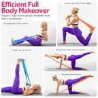 Resistance Bands for Working Out, Exercise Bands for Physical Therapy, Stretch, Recovery, Pilates, Rehab, Strength Training and Yoga Starter Set