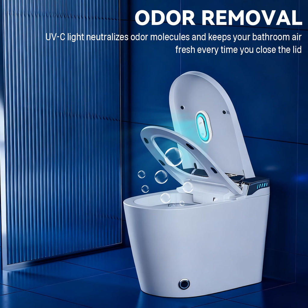 XuEpeTim Smart Toilet UV-C Sanitizing & Odor-Control System – Motion-Activated, Chemical-Free Automatic Deodorizer with Safety Sensor & Long-Life Rechargeable Battery