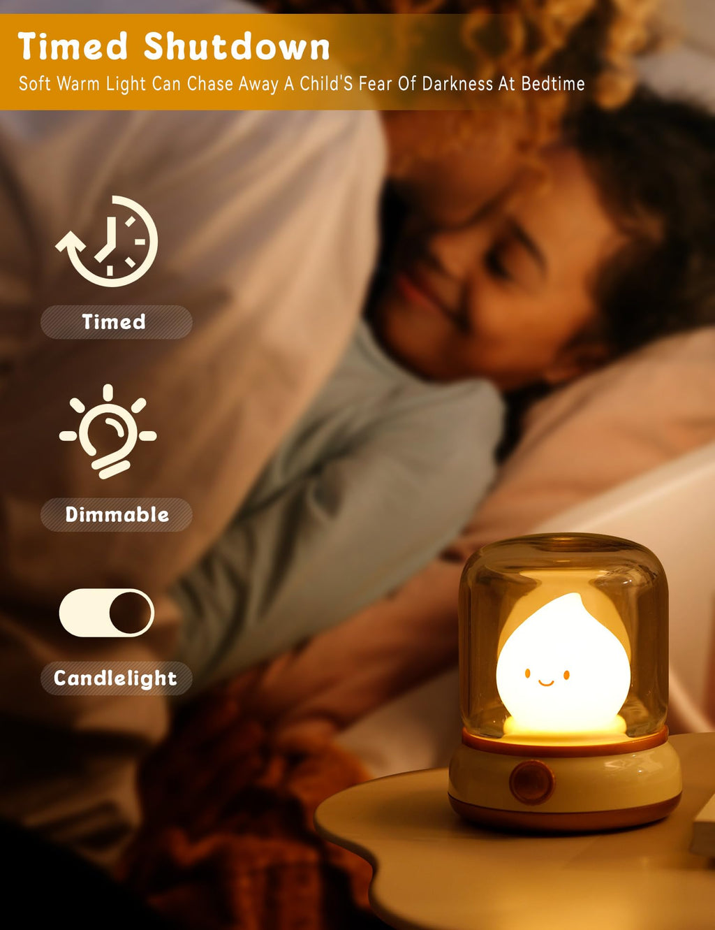 WANIDEA Night Light for Kids, Rechargeable Night Light for Bedroom