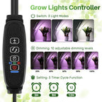 TONYFUL LED Grow Light 20W, 240 LEDs Full Spectrum Clip Plant Growing Lamp with White Red LEDs for Indoor Plants, Indoor Plants Growing Lamps,10 Dimmable Levels, Auto ON & Off with 3/9/12H Timer