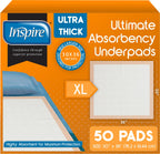 Inspire XL 30 x 36 Ultra 100 Grams Super Absorbent Bed Pads for Incontinence (25)