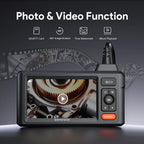 DEPSTECH Inspection Endoscope Camera with Lights: Triple Lens 5" IPS Screen Snake Camera with 16.5FT Flexible Cable, Waterproof 1080P Industrial Borescope Tool for Auto, Wall, Sewer, Pipe, Mechanics