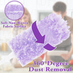 60 Count 360° Heavy Duty Duster Refills Compatible with Swiffer Purple