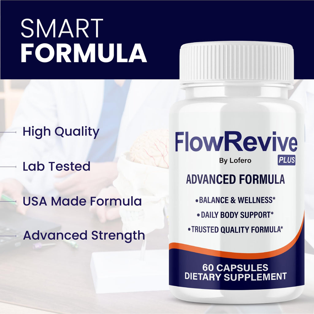 (2 Pack) Flow Revive Capsules, FlowRevive Pills Advanced Premium Prostate Supplement Health Support Formula Vitamins for Men Urinary Function, Comfort, Flow & Balance All Natural Ingredients (120 ct)